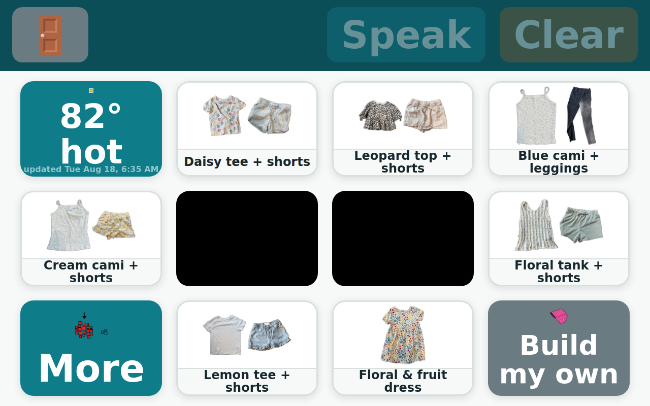 Screenshot of the app
