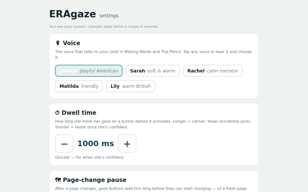 Screenshot of the app